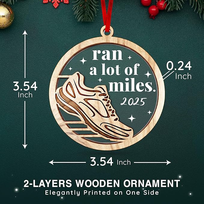 Gifts for Runners - Elegant Sports Christmas Ornaments, Perfect Runner Gifts for Track and Field Enthusiasts, Unique Marathon Runner Gift, Decorative Running Ornaments for Christmas Tree