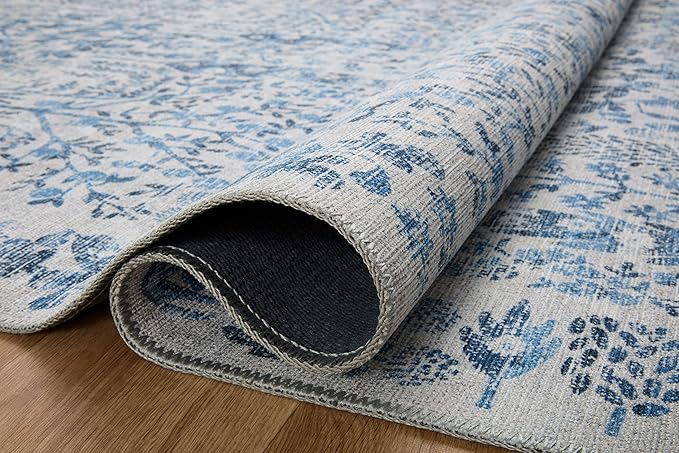 Loloi Rifle Paper Co. Maison Collection MAO-07 Blue 3'-9" x 5'-6", .19" Pile Height, Accent Rug