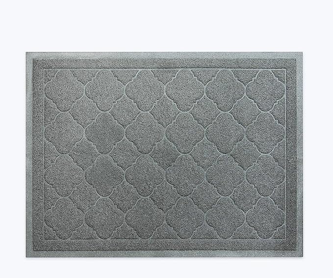 Cat Litter Mat, XL Size 47"X36" Litter Mat, Durable Trapping Rug, Non-Slip and Waterproof, Easy to Clean,Traps Litter from Litter Box(Extra Large Gray Khaki)
