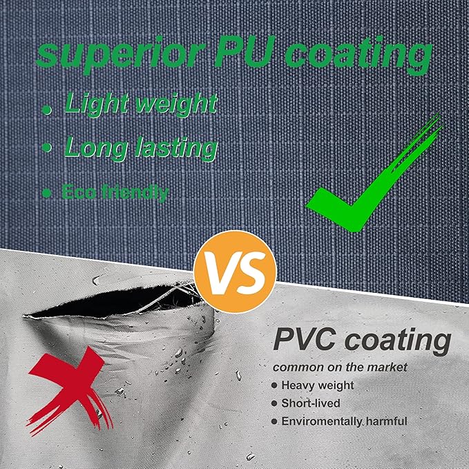 F&J Outdoors Patio Chair Cover - Heavy Duty Waterproof UV Resistant, Grey, 2Pack, 35" W x 39" D x 36" H