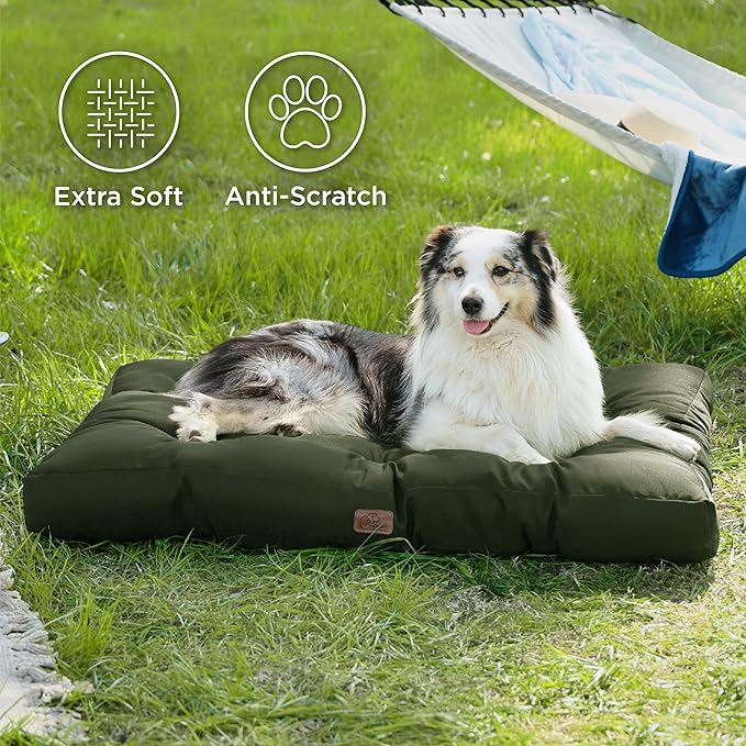 Bedsure XXL Dog Bed - Washable Giant Pet Bed Mattress with Oxford Fabric, Water Resistant Dog Pillow for Crate, 47x35x4, Lentil Sprout