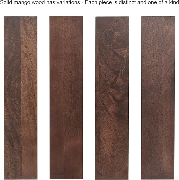 Kate and Laurel McCutcheon Modern Two-Door Mango Wood Floor Storage Cabinet, 30 x 15 x 30, Walnut Brown, Transitional Living Room TV Stand for Use as Sideboard Buffet Cabinet or Bar Storage Buffet