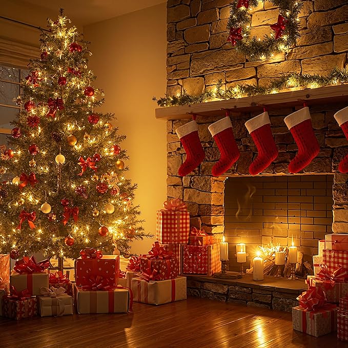 [2 Pack] Christmas Lights Outdoor, 210FT 600LED Connectable String Lights Waterproof, Twinkle Lights with 8 Modes, Christmas String Lights Indoor Green Wire for Yard Party Christmas Decorations