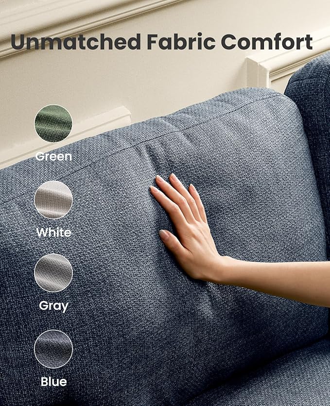 Amada 65" Loveseat Sofa, 2 Seater Couch with Deep Seats and Wide Armrests for Living Room, Comfy Couch with Removable Washable Covers, Easy Assembly