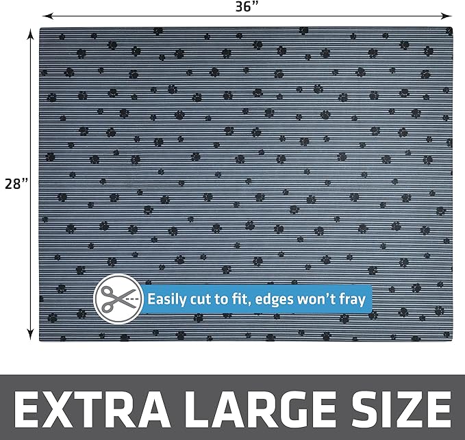 Drymate 2-Pack XL Original Cat Litter Mat, Contains Mess from Box, Protects Floors, Urine-Proof, Machine Washable, Soft on Kitty Paws, Absorbent, Waterproof (USA Made) (28”x36”)(GreyStripePaw)