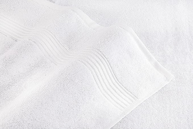 American Veteran Towel, 100% Cotton Turkish Bath Towels for Bathroom 4 Pack, 27x54 Extra Large Premium Soft Drying Bathroom Towels, White