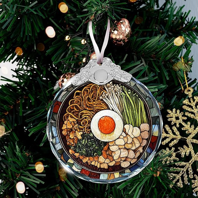 Ramen Ornaments for Christmas Tree - Unique Ramen Gifts, Food Christmas Ornament for Party, Japanese Ornaments for Foodies, Perfect Japan Ornament, Ideal Ramen Noodle Gifts for Kids, Adults