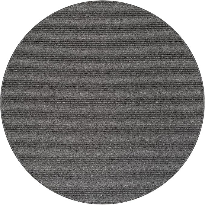 Non Slip Gray Solid Rubber Back Thing Rug for Living Room 4 Round Area Rugs for Kitchen, Rugs for Bedroom, Stain Resistant Easy Cleaning Non Shedding Carpet Gray 4 Round