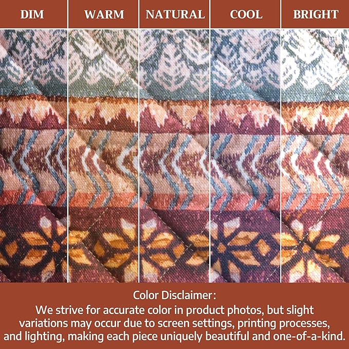 Maison d' Hermine Pot Holders Set 100% Cotton Heat Resistant Potholders 8" x 8" Hot Pads with Loop for Thanksgiving Christmas Decorations BBQ Cooking Baking Handling Hot Pans (Pack of 2, Fair Isle)