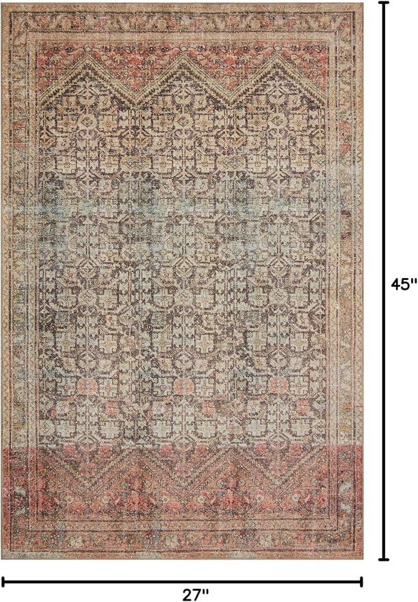 Loloi Loren Collection LQ-17 Charcoal/Multi 2'-3" x 3'-9" Accent Rug