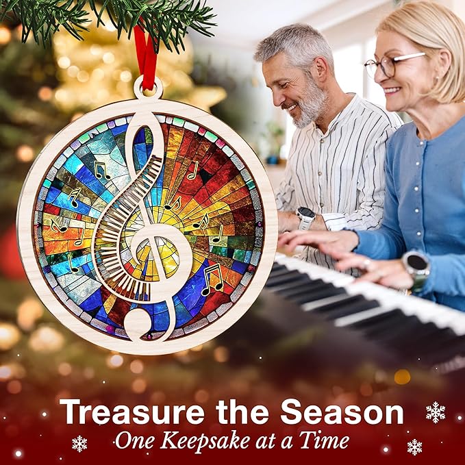 Music Gifts - Unique Christmas Ornaments for Musicians, Creative Music Ornaments Gift for Musicians, Enthusiasts Unique Note Ornament Gifts for Men and Women