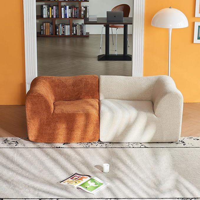 Modular Sectional Sofa, Freely Configurable Modular Design, Comfy Raindrop Velvet Fabric U Shaped Couch, Soft Upholstery L Shaped Couch Stylish Color-Block Versatile for Living Room & Lounge