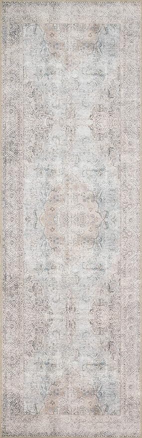 Loloi Loren Collection LQ-04 Silver/Slate 7'-6" x 9'-6" Area Rug