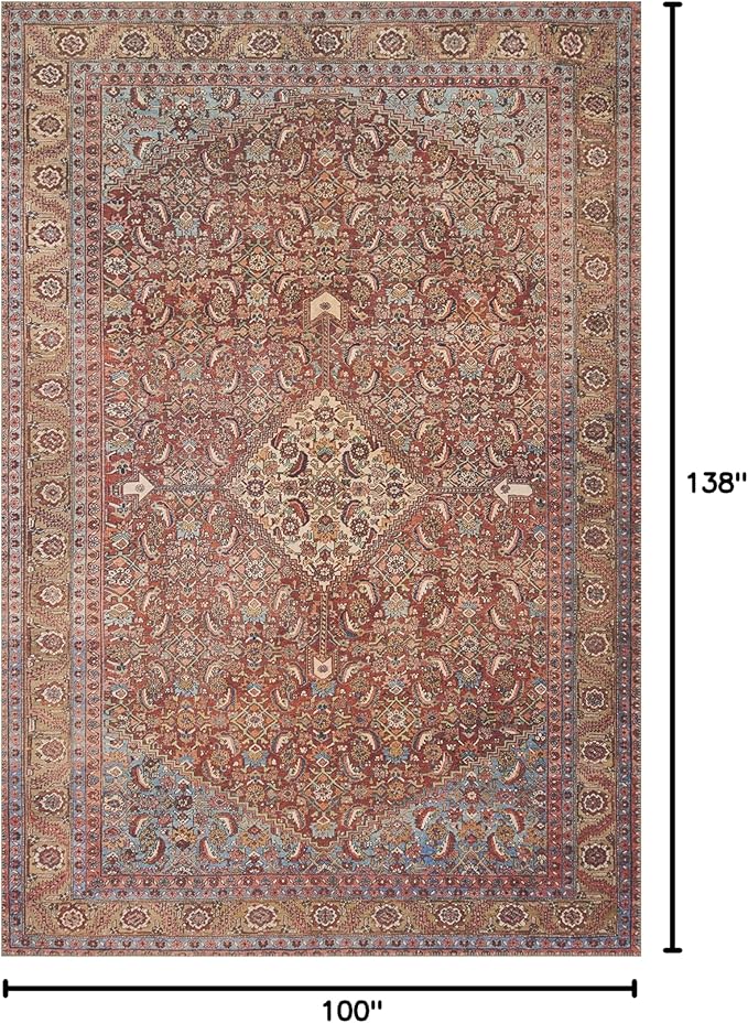 Loloi Loren Collection LQ-06 Red/Multi 8'-4" x 11'-6" Area Rug