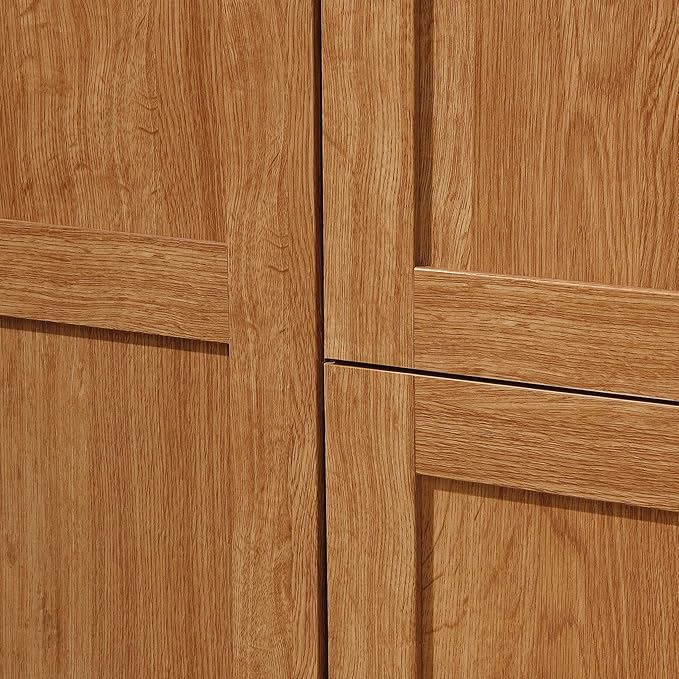 Sauder Storage Cabinet, Highland Oak Finish