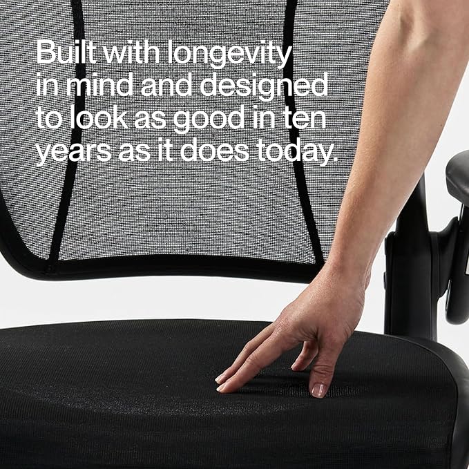 Humanscale World LM Poppy Seed Catena Mesh Ergonomic Office Chair for Desk with Poppy Seed Mesh Seat, Adjustable Simple Desk Chair, Gray Frame