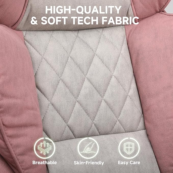 COMHOMA Big and Tall Gaming Chair with Pocket Spring Lumbar Support, Ergonomic Office Chair with Footrest, Executive Desk Chair with Outward Fixed Soft Armrests, Computer Chair with High Back, GYPK