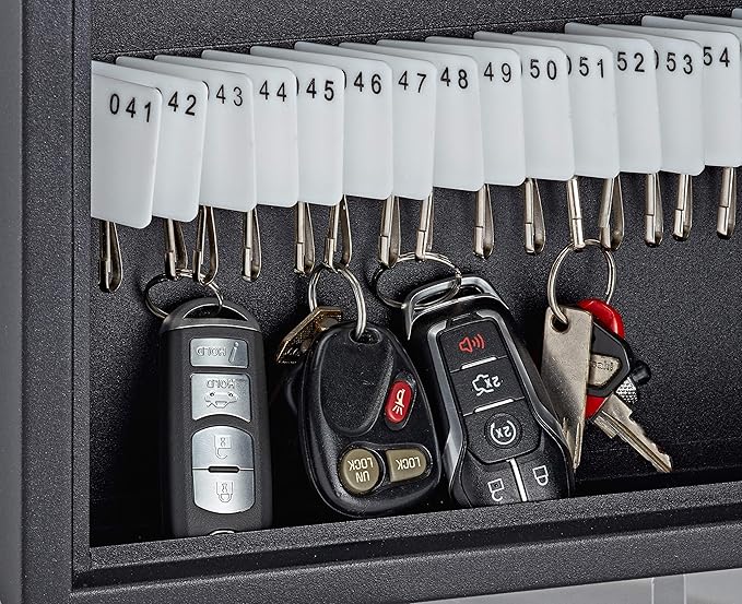 Adiroffice Key Holder Wall Mount - 60 Keys Lock Box with Code, Key Cabinet Wall Mount, Valet Parking Key Box, Car Dealer Key Cabinet - Space Saving Locking Key Box Wall Mount with Digital Lock