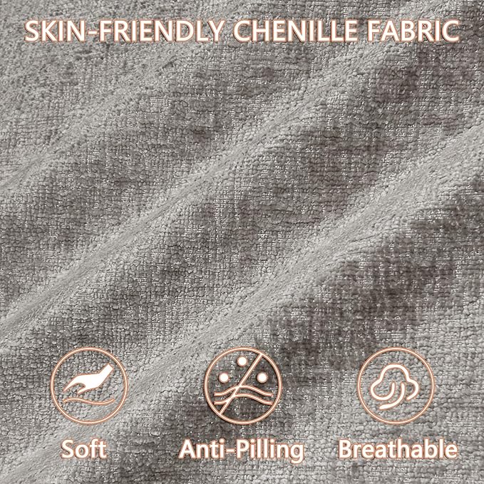 EASE MOOSE Cloud Couch Sectional Sofa, Large L-Shaped Oversized Modular Couch for Living Room, Minimalist Boneless Convertible Couches, 5-Seat Deep Sofas for Bedroom, Chenille (Light Grey)