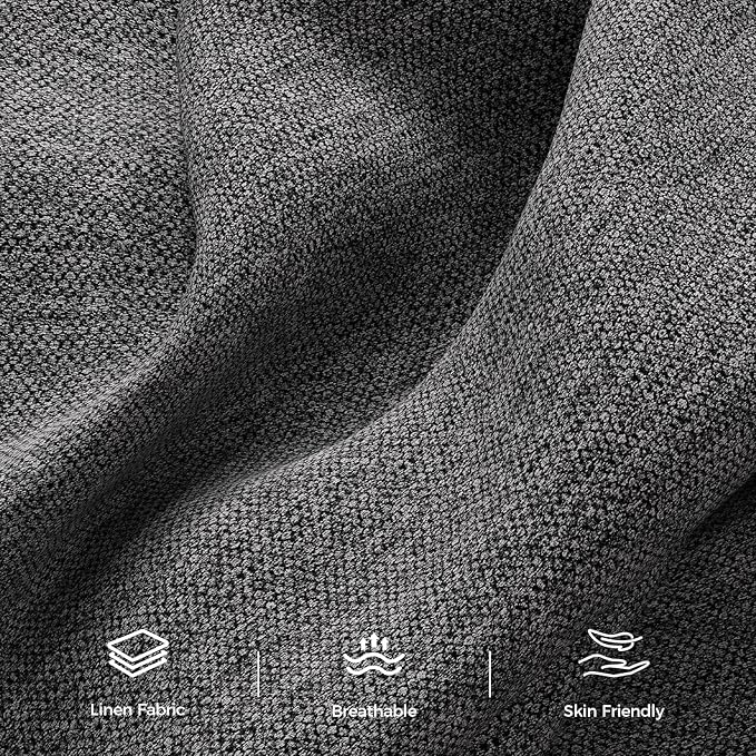 89” Futon Sofa Bed,Comfy Futon Couch Bed with 2 Square Pillows,Convertible Sleeper Sofa with Adjustable Backrest& Armrests, Modern Loveseat Sleeper for Living Room, Bedroom, Linen Dark Gray