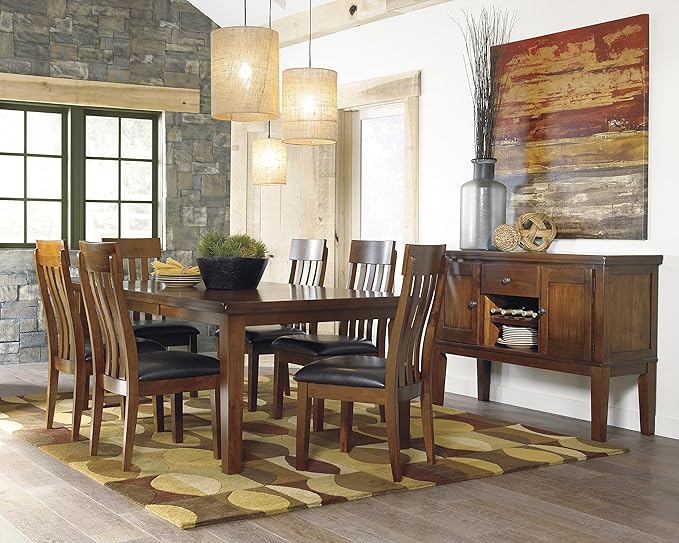 Signature Design by Ashley Ralene Rake Back 19" Dining Room Chair 2 Count, Medium Brown