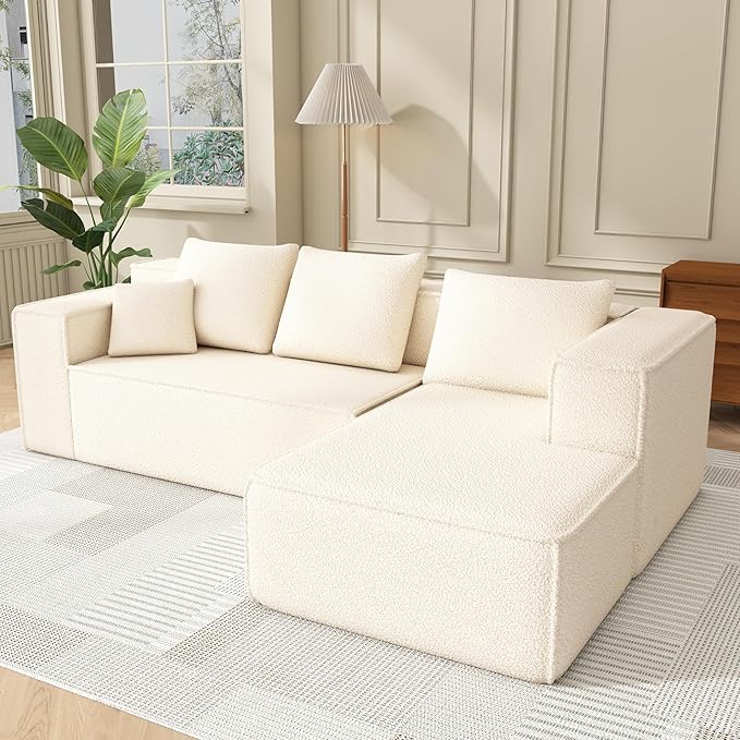 PurrJoys Modern Single Sofa Chair (White（7 Seat）)