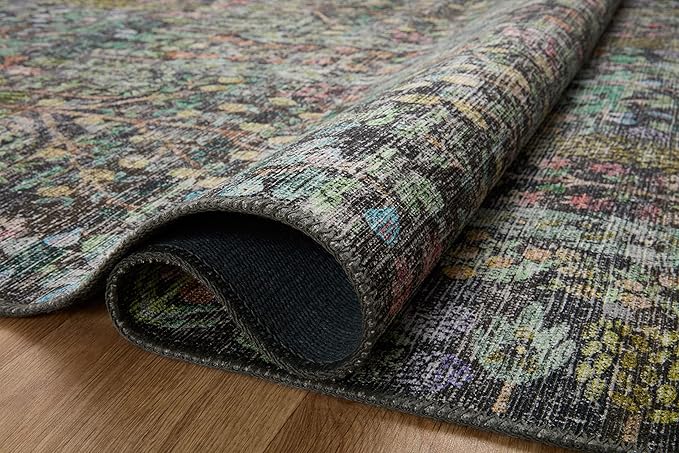 Loloi Rifle Paper Co. Maison Collection MAO-07 Charcoal 2'-6" x 9'-6", .19" Pile Height, Runner Rug