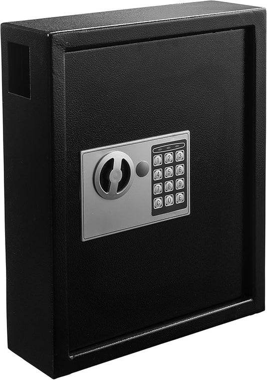 Adiroffice Key Holder Wall Mount - 40-keys Lock Box with Code, Key Cabinet Wall Mount, Valet Parking Key Box, Car Dealer Key Cabinet - Space Saving Locking Key Box Wall Mount with Digital Lock