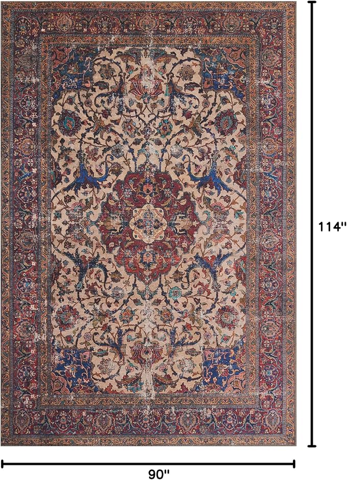 Loloi Loren Collection LQ-11 Sand/Multi 7'-6" x 9'-6" Area Rug