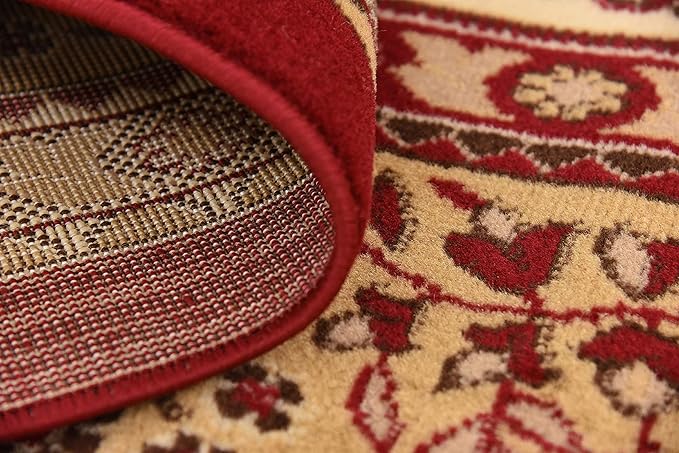 Unique Loom Reza Collection Traditional Persian Style Area Rug, 9 x 12 ft, Burgundy/Ivory