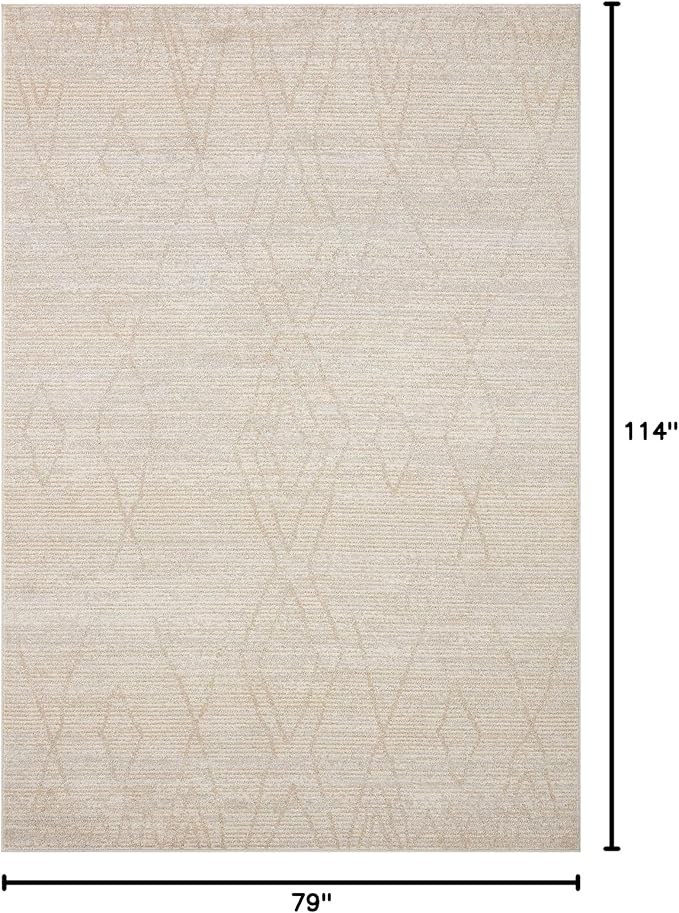 Loloi Kamala Collection KAM-03 Natural/Mist 6'-7" x 9'-6" Area Rug