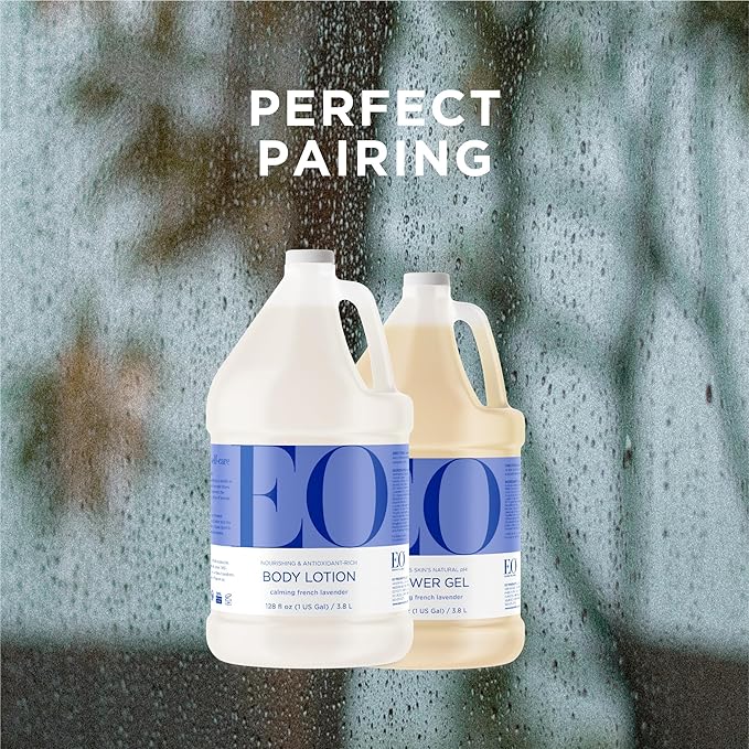 EO Body Lotion Refill, 1 Gallon, French Lavender, Organic Plant-Based, Botanical Extracts, Vitamin E with Pure Essential Oils