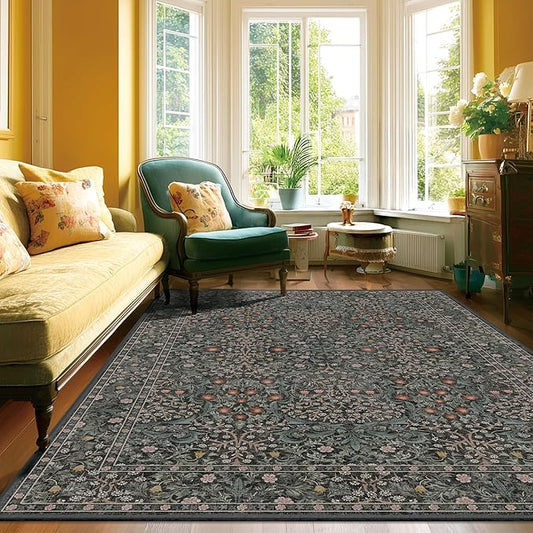 Bedroom Rug 5x7 Area Rugs Washable Green Rugs for Living Room