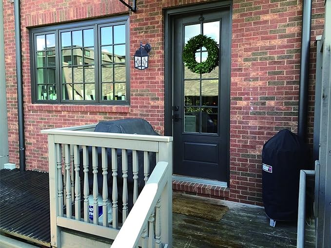 LIT-PaTH Outdoor LED Wall Lantern, Large Exterior Wall Light Fixture, 5000K Daylight White, 11W 1000 Lumen, Matte Black Anti-Rust Aluminum Porch Lighting for Outside, Patio, Garage, 1 Pack