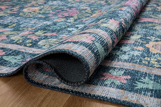 Loloi Rifle Paper Co. Maison Collection MAO-06 Blue/Multi 2'-6" x 12'-0", .19" Pile Height, Runner Rug
