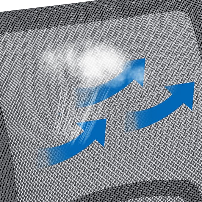 Yaheetech Mid Back Office Chair Executive Task Swivel Rolling Gaming Chair with Lumbar Support and Armrests Rolling Casters, Dark Grey