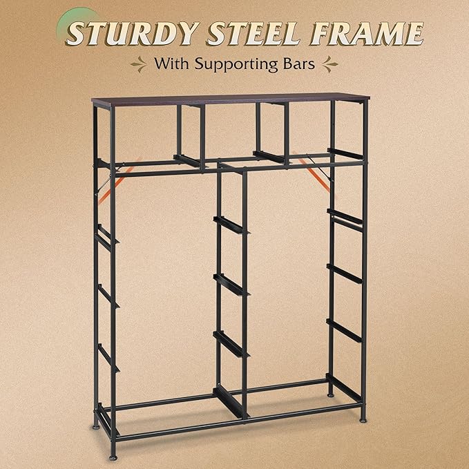 WLIVE Storage Organizer Unit with 11 Fabric Bins, Storage Drawers Organizer with Steel Frame, Tall Storage Tower Organizaton for Living Room, Hallway, Office, Light Grey