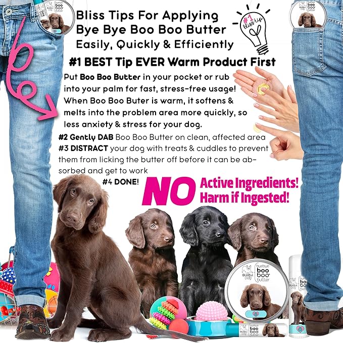 The Blissful Dog Flat-Coat Retriever Boo Boo Butter, 0.50-Ounce