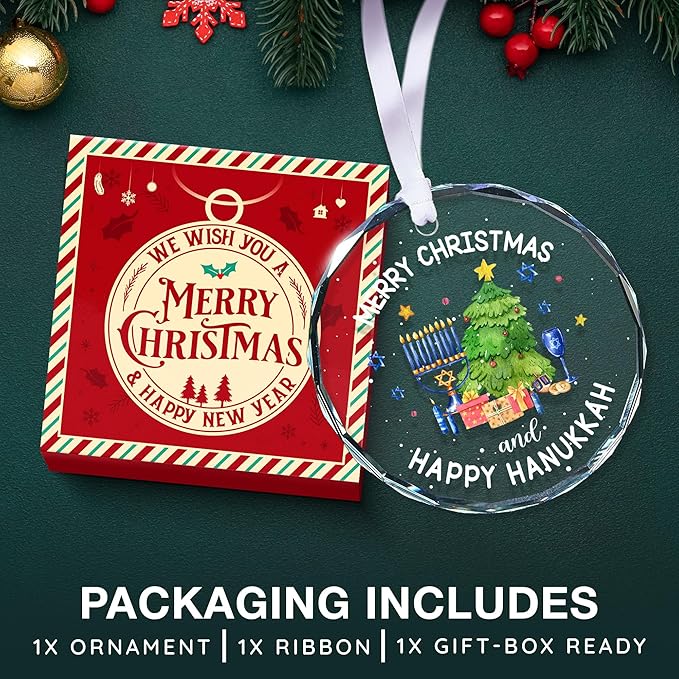 Hanukkah Gifts for Women and Men - Delightful Hanukkah Ornaments for Christmas Tree - Ideal Jewish Gifts for Women, Men, Adults, Kids