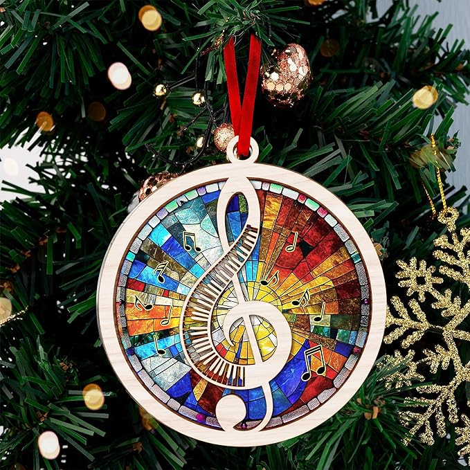 Music Gifts - Unique Christmas Ornaments for Musicians, Creative Music Ornaments Gift for Musicians, Enthusiasts Unique Note Ornament Gifts for Men and Women
