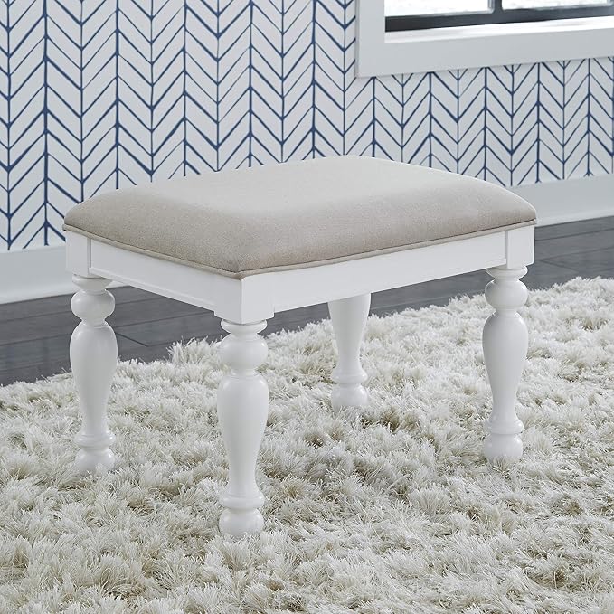 Liberty Furniture Industries Summer House 3 Piece Vanity Set, Oyster White (607-BR-VN)