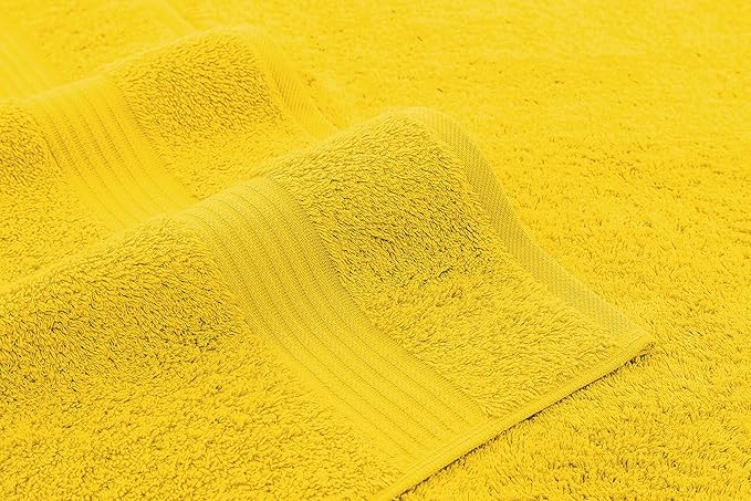 American Veteran Towel, Hand Towels for Bathroom Set of 4, 100% Cotton Turkish Hand Towel Sets, Soft Hand Face Towels, Yellow Hand Towels