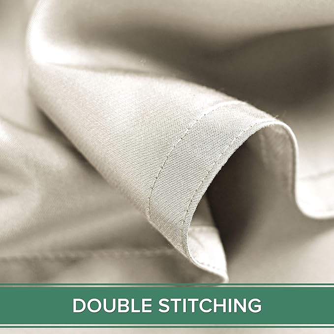 Pure Bamboo Twin XL Sheets, Genuine 100% Organic Viscose Derived from Bamboo Bed Sheet Set, Luxuriously Soft & Cooling, Double Stitching, 2 Year Quality Promise (Twin XL, Ivory)