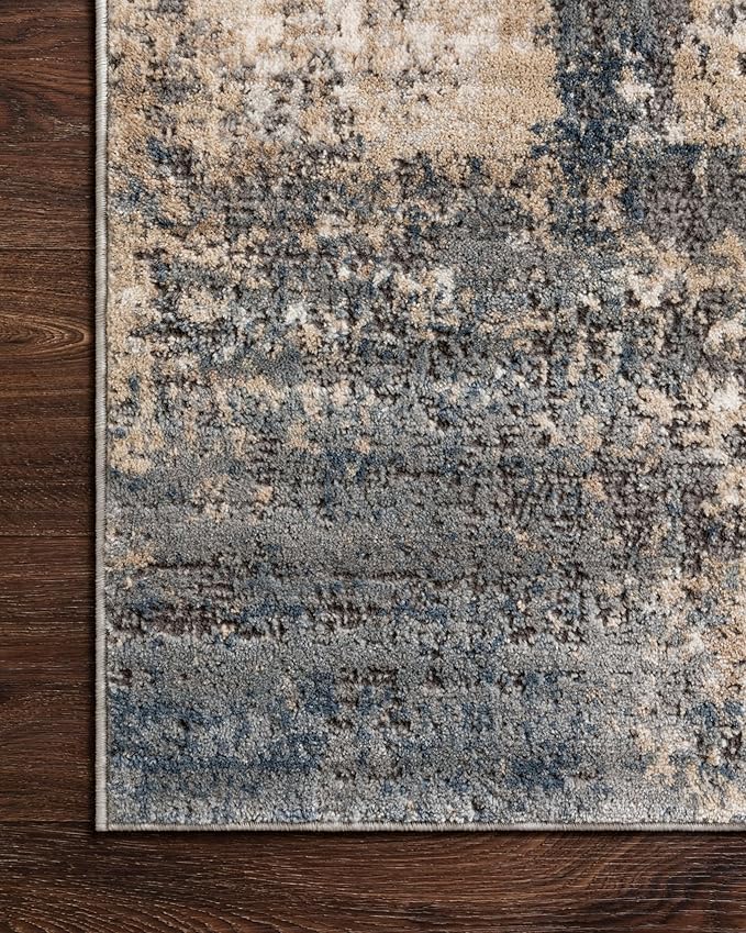 Loloi Teagan Collection TEA-08 Ivory/Mist 2'-8" x 10'-6" Runner Rug, Large, Soft Neutral Rug, High-Traffic for Living Room, Bedroom, Home Office, Dining Area