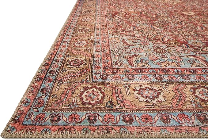 Loloi Loren Collection LQ-06 Red/Multi 5'-0" x 7'-6" Area Rug