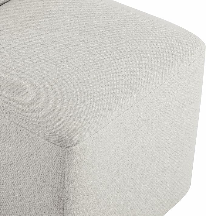 CHITA Dining Chairs with Casters Set of 4, FSC Certified Upholstered Armless Modern Rolling Dining Chairs with Rollers for Bedroom Reading Room Living Room, Linen