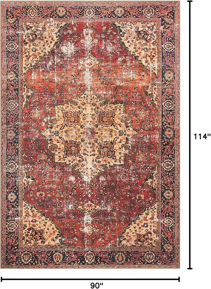 Loloi Loren Collection LQ-07 Red/Navy 7'-6" x 9'-6" Area Rug