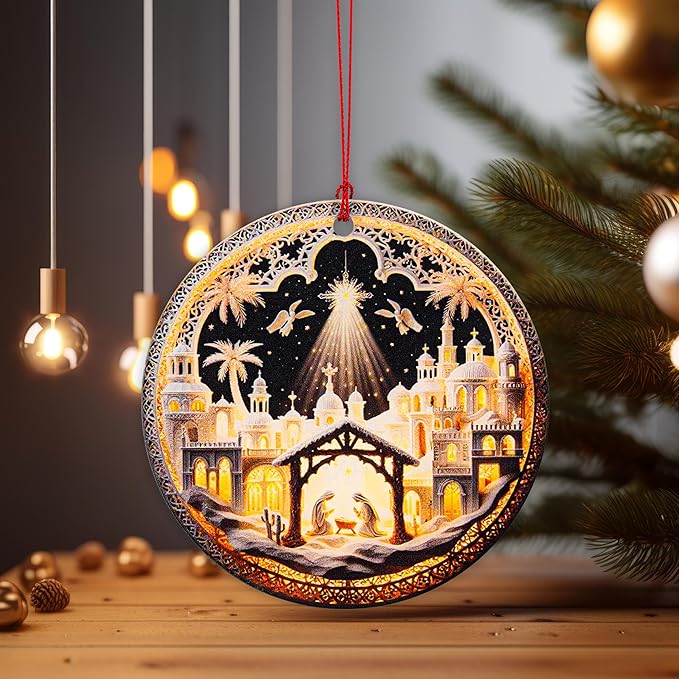 Christmas Ornament 2025 - Christian Christmas Ornaments - Religious Christmas Ornaments - Christmas Ornaments - Christian Christmas Decor - Christmass Decoration