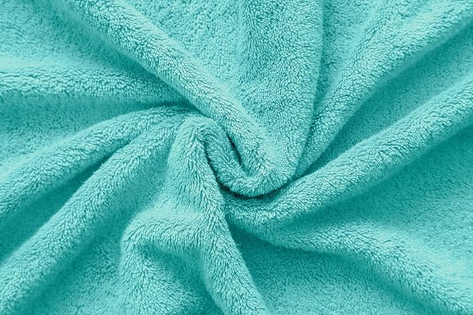 American Veteran Towel, Hand Towels for Bathroom Set of 4, 100% Cotton Turkish Hand Towel Sets, Soft Hand Face Towels, Turquoise Blue Hand Towels