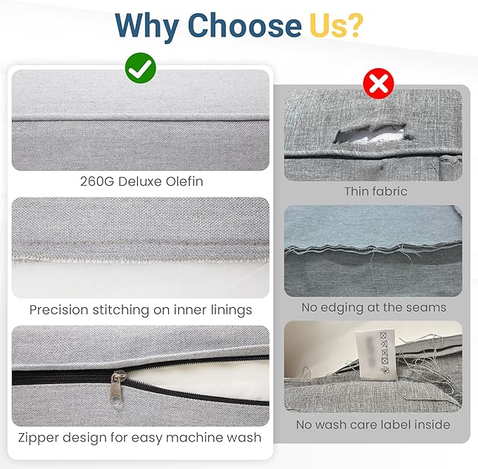 Wisteria Lane Patio Furniture Metal Sofa, Metal Outdoor Chairs with Upgraded Cushions, All-Weather Outdoor 3 Seats Sofa Couch for Balcony, Garden, Deck, Backyard, Light Grey